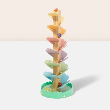 Tooky Toy Дрвена стаза со топчиња Ball Track Game TH731N, 36,7 cm