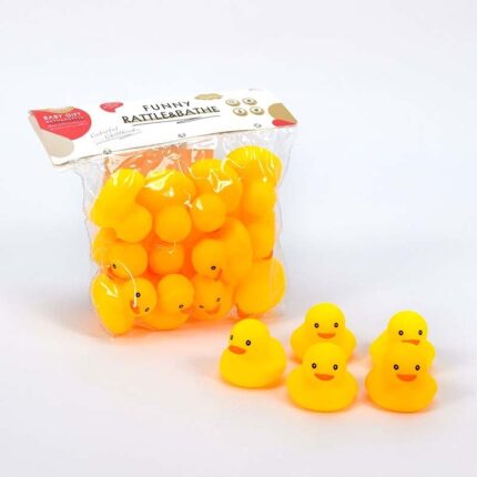 Гумени пајчиња за капење Funny Rattle & Bathe, сет жолти пајчиња