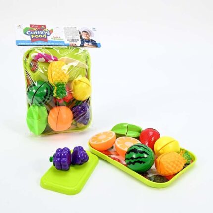 Сет овошје со нож за сечење Cutting Food, со послужавник