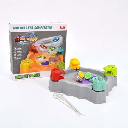 Сет вртимушки со ринг Battle Top Battle Plate, со дино лансери