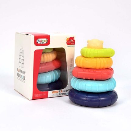 Диндолино шарено Rainbow Ferrule, прстени за редење со мече