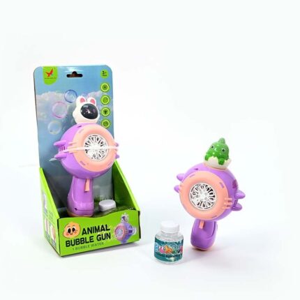 Пиштол за сапуница со зајче Animal Bubble Gun, виолетов