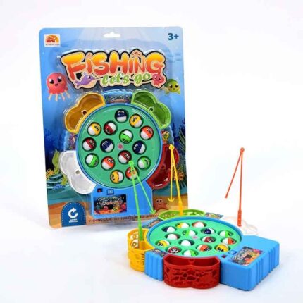 Lojë shoqërore peshkimi Fishing Let's Go, me peshq shumëngjyrësh dhe kallama peshkimi
