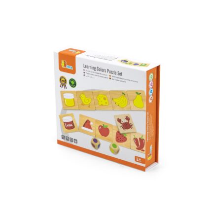 Viga Дрвена сложувалка за учење бои Learning Colors Puzzle Set, 6 бои – слика 2