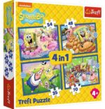 Trefl Puzzle 4 në 1 SpongeBob – Jeta nënujore, 35, 48, 54 dhe 70 pjesë