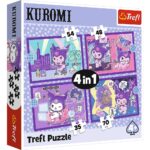 Trefl Puzzle 4 në 1 Kuromi nga Hello Kitty and Friends, 35, 48, 54 dhe 70 pjesë