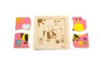 Viga Дрвена сложувалка Handy Flat Puzzle Пчела, 4 дела – слика 2