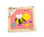 Viga Дрвена сложувалка Handy Flat Puzzle Пчела, 4 дела – слика 3
