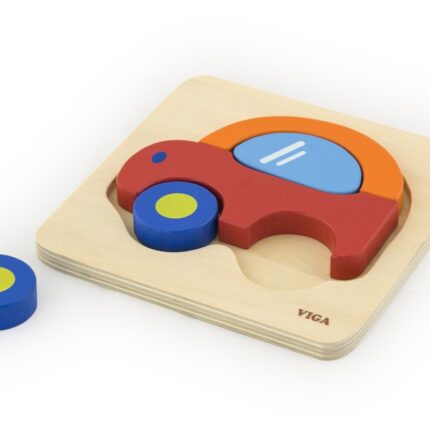 Viga Дрвена сложувалка Handy Block Puzzle Автомобил, дебели делови – слика 2