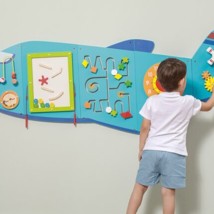 Viga Дрвена ѕидна играчка со активности Авион, долга 1,8 m – слика 2