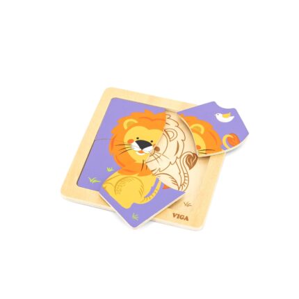 Viga Дрвена сложувалка Handy Puzzle Лав, 4 дела – слика 2
