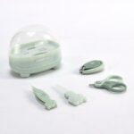 Kikka Boo Bear baby manicure set in a teddy bear case, mint – image 2
