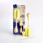 Kikka Boo Сет четки за миење шишиња 3 во 1, розев – слика 3