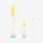 Kikka Boo 3-in-1 bottle cleaning brush set, blue