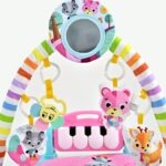 Kikka Boo Подлога за бебешка гимнастика со пијано Forest, розева – слика 2