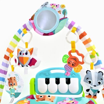 Kikka Boo Подлога за бебешка гимнастика со пијано Forest, сина – слика 2