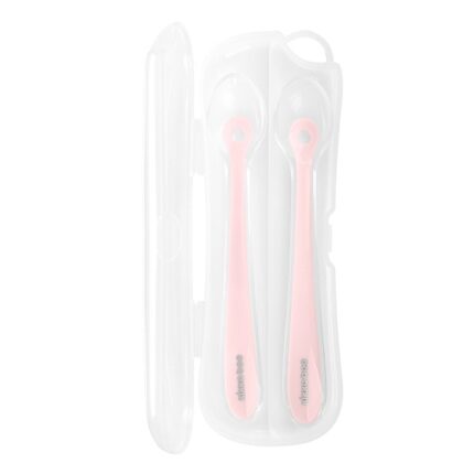 Kikka Boo Silicone spoons in a storage case, 2 pieces, pink – image 2