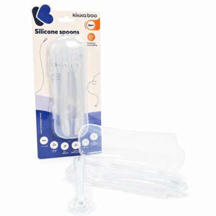 Kikka Boo Silicone spoons in a storage case, 2 pieces, blue – image 2