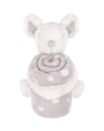 Kikka Boo Joyful Mice blanket set with plush toy, mouse, grey
