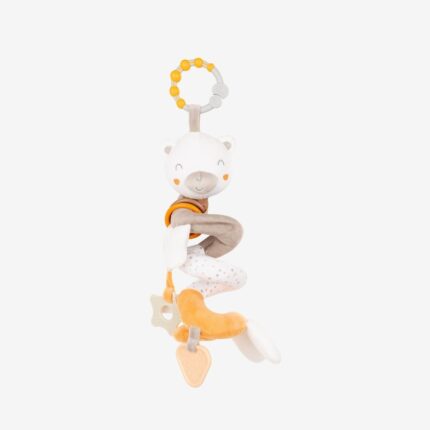 Kikka Boo Мека спирална играчка My Teddy со глодалки и тропка, 37 cm – слика 2