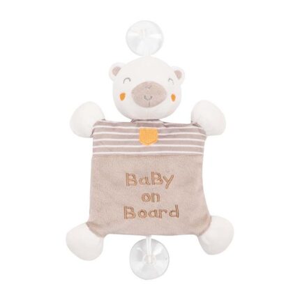 Kikka Boo Мека играчка Baby on Board My Teddy за прозорец на автомобил, 25 cm