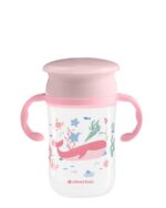 Kikka Boo Чаша со рачки и капак против истурање Deep Sea, 300 ml, розева