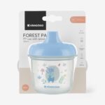Kikka Boo Чаша со клун и рачки Forest Party за учење пиење, 150 ml, сина – слика 3