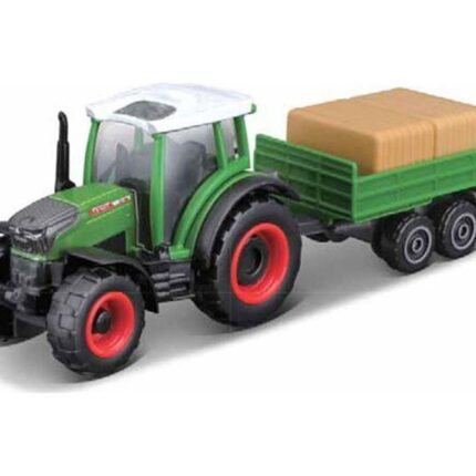 Maisto Mini Work Machines метален трактор 8 cm со приколка, асортиман