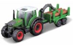 Maisto Mini Work Machines метален трактор 8 cm со приколка, асортиман – слика 3