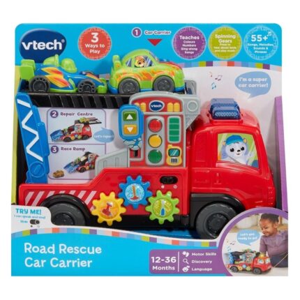 VTech Транспортно возило за спасување Road Rescue, 3 во 1 со 2 автомобилчиња – слика 2