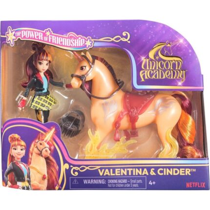 Unicorn Academy Кукла Valentina и еднорог Cinder, сет The Power of Friendship – слика 2