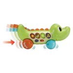 VTech Интерактивен крокодил на туркање Squishy Spikes Alligator, зелен – слика 3