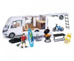 Dickie Toys Кампер Hymer B-Class со фигура и додатоци за кампување, 1:24 – слика 4