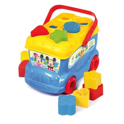 Clementoni Disney Baby Автобус за сортирање форми Baby Mickey, 9 форми