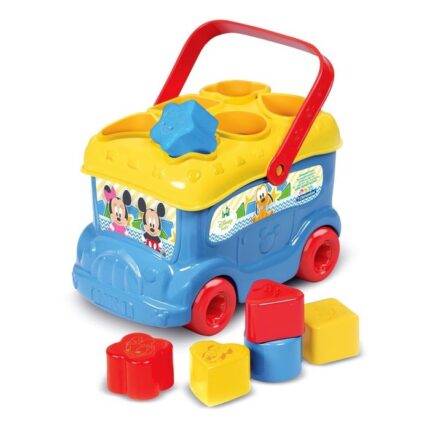 Clementoni Disney Baby Автобус за сортирање форми Baby Mickey, 9 форми – слика 2