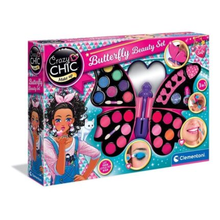 Clementoni Сет со шминки и лакови Crazy Chic Butterfly, 3 во 1 – слика 2