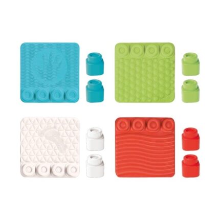Clementoni Soft Clemmy Сензорна патека Touch, Crawl & Play, 4 плочи и 8 коцки – слика 2