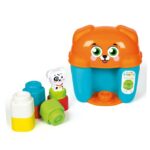 Clementoni Soft Clemmy Кофа Куче со меки коцки Dog & Puppy, 6 коцки