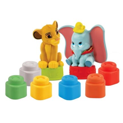 Clementoni Soft Clemmy Disney Baby Сет Simba и Dumbo со меки коцки и книга