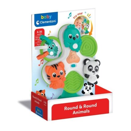 Clementoni Baby Вртелешка со животни Round & Round за столче за хранење – слика 2
