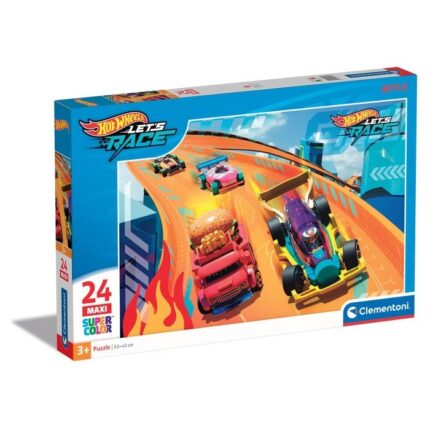 Clementoni Maxi сложувалка Supercolor Hot Wheels Let's Race, 24 парчиња