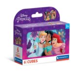 Clementoni Коцки сложувалка Disney Princess, 6 коцки и 6 слики – слика 2