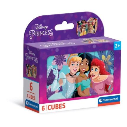 Clementoni Коцки сложувалка Disney Princess, 6 коцки и 6 слики – слика 2