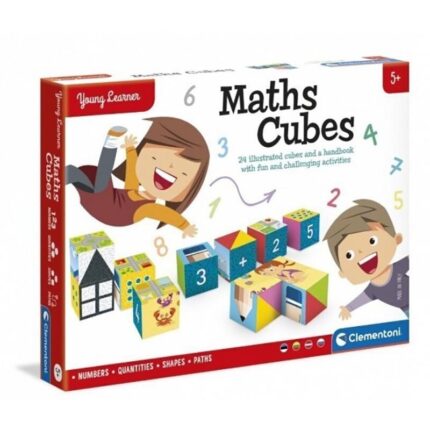 Clementoni Математички коцки Young Learner Maths Cubes, 24 илустрирани коцки