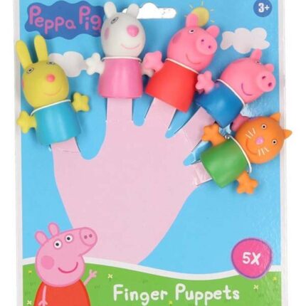 Peppa Pig Фигури за на прст, 5 ликови од цртаниот филм