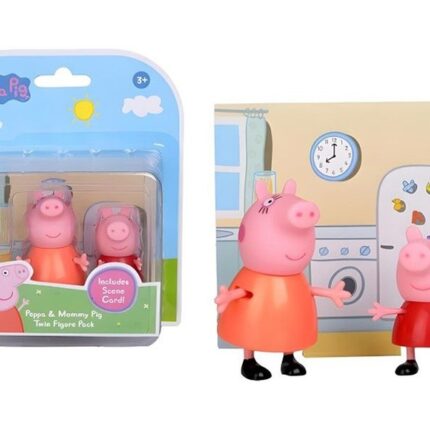 Peppa Pig Сет фигури Пепа и Мама Прасе, со сценска картичка