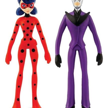 Miraculous Свиткливи фигури Bend-Ems Ladybug и Hawk Moth, 2 парчиња