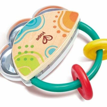 Hape Бебешко дајре Tiny Tambourine, дрвена музичка играчка