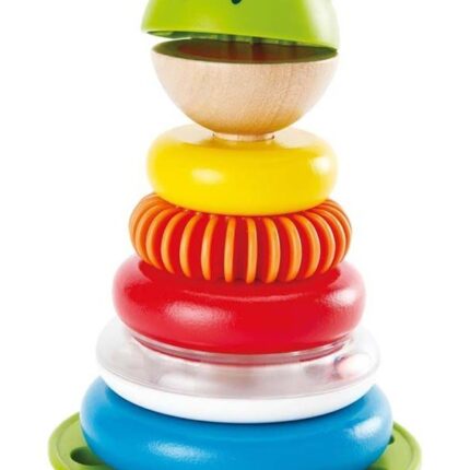Hape Играчка за редење прстени Mr. Frog, 5 шарени прстени