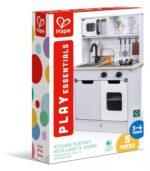 Hape Дрвена детска кујна со светло и звук, светлосива, 60 x 30 x 85 cm – слика 2